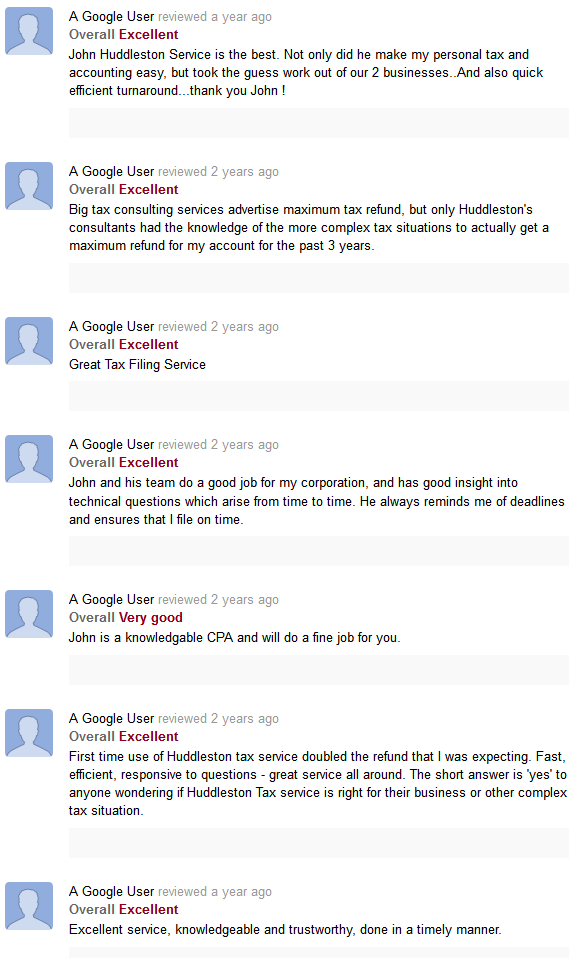 Google reviews for Seattle CPA