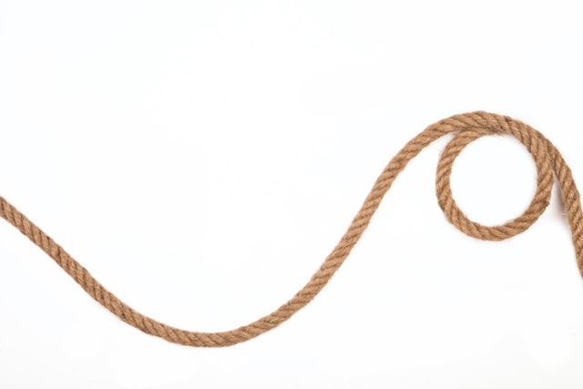 a braided rope with one loop