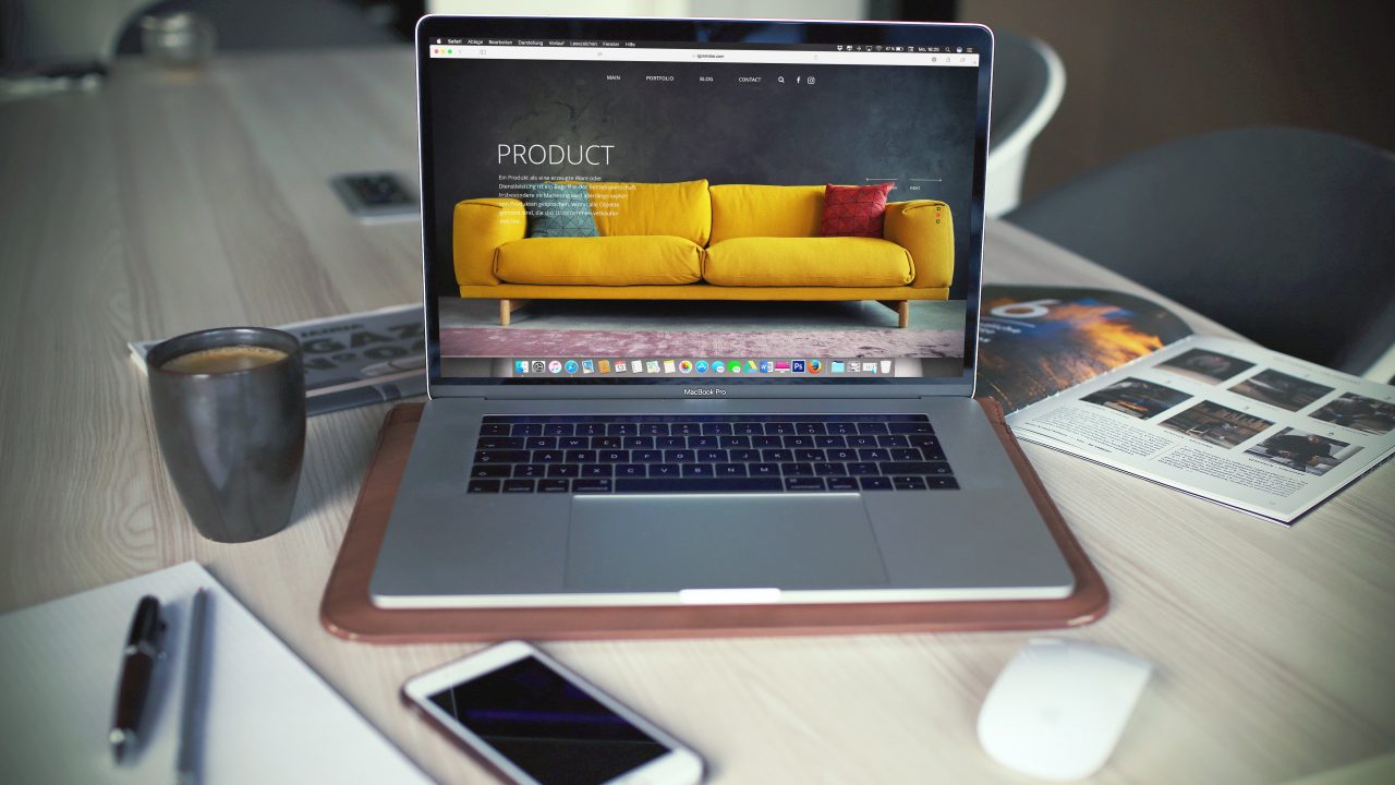 laptop open to a ecommerce site