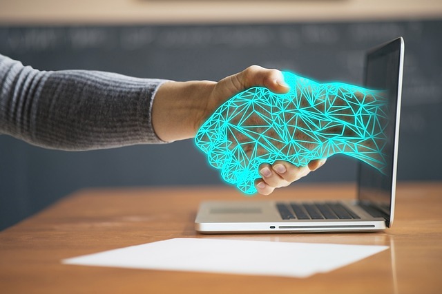 handshaking a digital hand in compliance