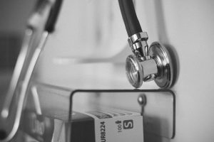 close up of a stethoscope hanging