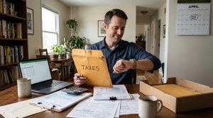 self-employed person filing their taxes early