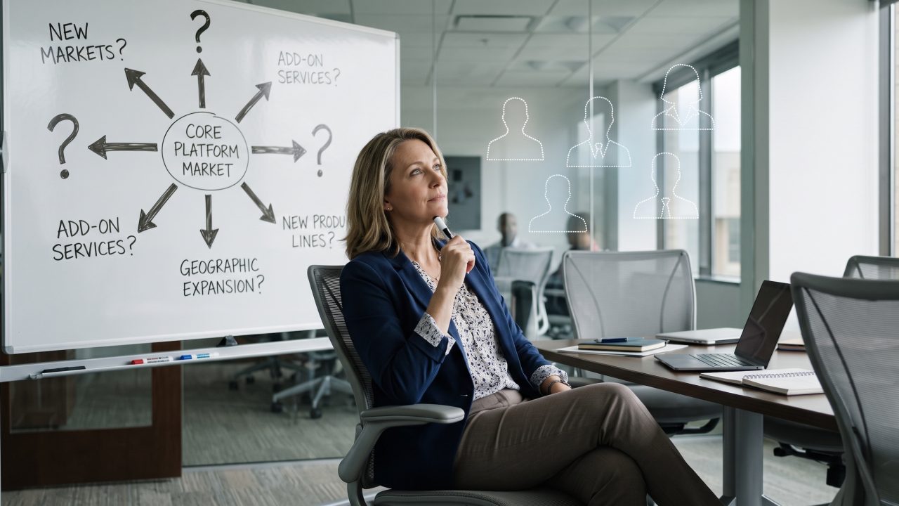 business person thinking about where to expand their business